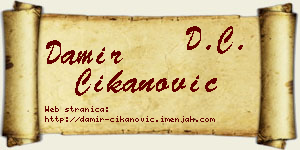 Damir Čikanović vizit kartica